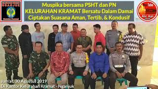 Rapat Koordinasi Kegiatan 2 Perguruan Pencak Silat (PSHT dan PN) di Kelurahan Kramat - Nganjuk 2019