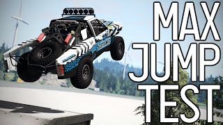 BeamNG.drive - Highest Survivable Pre-Runner Jump? | Trophy Truck Physics Test!