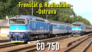 Czeskie Nurki między górami: Frenštát p. Radhoštěm i okolice // ČD750 Frenštát p. Radhoštěm-Ostrava