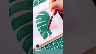 Leaf 🍃 drawing art painting #art #colors #painting #shortvideo