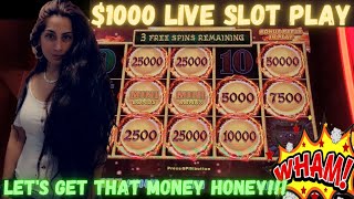 🔴 $1000 LIVE SLOT PLAY AT THE CASINO‼️ LET’S GET THAT MONEYYY HONEYYY❣️🍀🤑 #LIVE