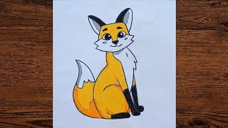 HOW TO DRAW A CUTE FOX STEP BY STEP