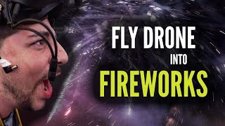 Fly Drone into Fireworks and Fog 🥶🥶 - SUB EN ( Frank Citro )