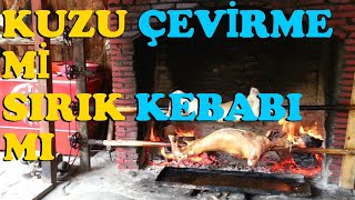 TABİAT PARKINDA KUZU ÇEVİRİYORLAR (ŞELALENİN YANINDA SIRIK KEBABI)