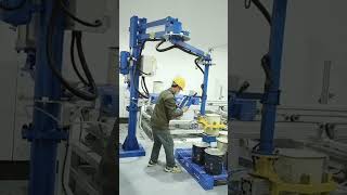 Intelligent Column Mounted Jib Crane Vacuum Tube Lifter 360 Degree Rotation Loading Shipping Picking