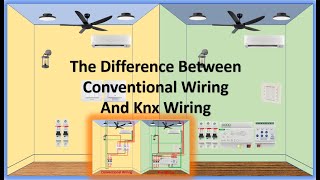 the difference between knx wiring and conventional wiring | perbezaan pendawaian konvensional & knx