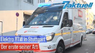 Weltweit erster vollelektrischer Koffer-RTW zum Test in Stuttgart im Probe-Einsatz