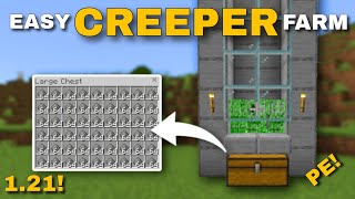 NEW 1.21 CREEPER GUNPOWDER Farm in Minecraft Bedrock! (Windows10/MCPE/Nintendo Switch/PS4/Xbox)