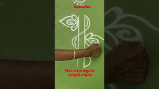 Very Easy Freehand Rangoli border || Simple Side border kolam #Shorts 🥳🥳🤩