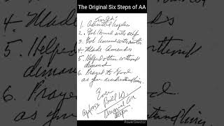 @AA100011 - The Original Six Steps of AA