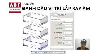 [ABF DC] ĐÁNH DẤU VỊ TRÍ LẮP RAY NGĂN KÉO ÂM BLUM