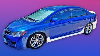 8th Gen Civic gets MEGA Rare White Modulo Side Skirts!