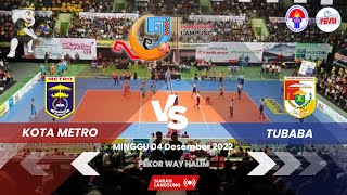 🔴 LIVE PORPROV VOLI INDOR PUTRI | KOTA METRO VS TUBABA