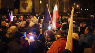 Manifestacja w obronie wolnych sądów w Świnoujściu (18 grudnia 2019 rok)