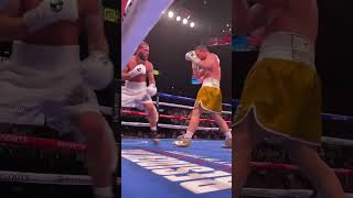 Canelo Alvarez Talks to Caleb Plant During Fight #shorts