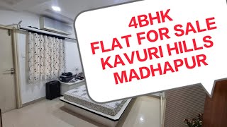 ID #JF573 // 4BHK FLAT FOR SALE// KAVURI HILLS// JUBLEEHILLS// HYDERABAD// 2900SFT // EAST FACING