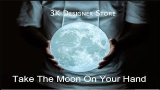 New Dropship 3D Print Moon Lamp Colorful Change Touch Usb Led Night Light Home Decor Creative Gift