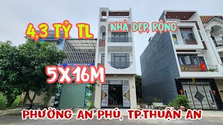 Bán Nhà An Phú Thuận An (2335) Nhà Ngang 5m Xây Mới, Đường 13m Thông