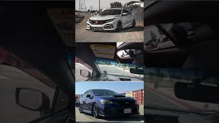 CLOSE RACE! Honda Civic SI (FBO) VS Subaru WRX/STI (Stock)