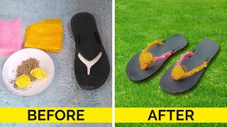 Old Sandal Makeover | Renew old shoes | Amazing Hack Old Shoes to Look New