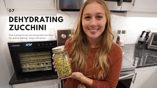 Dehydrating Zucchini 2 ways for Winter Baking, Soups & Stews