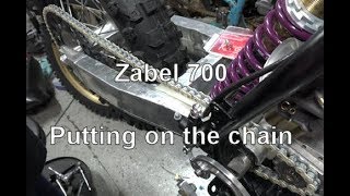 Zabel 700 Dirtbike Build Part 9: Putting on the chain