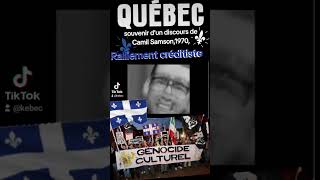 souvenir d'un discours de Camil Samson 1970,, ralliement créditiste... patriotes du Québec