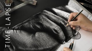 Drawing Hyper Realistic HANDS | Satisfying Time-lapse