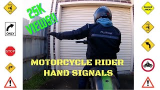 Universal Motorcycle Riding Hand Signals