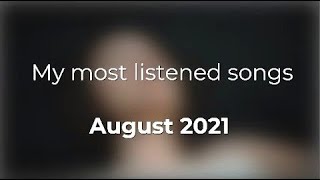 My most listened songs // Top 15 // August 2021