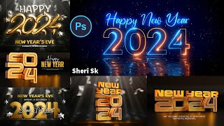 New Year 2024 Background With Stylized 3D Text Download In PSD Files |Sheri Sk|