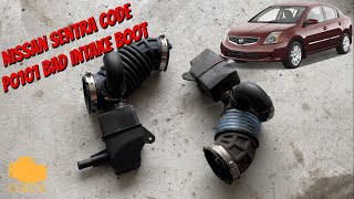 Nissan Sentra Code P0101 - Check Engine Light - Bad Intake Boot