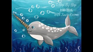 How to paint an acrylic narwhal full tutorial