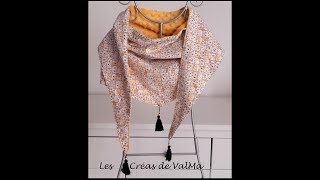 Chèche - écharpe en triangle - Tuto couture ValMa Créas