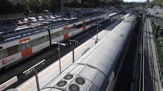 Renfe S-451 y S-465 CIVIA de Cercanías saliendo de la estación Bellvitge