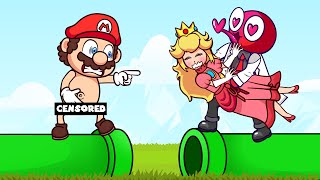 MARIO, Please Save PEACH - MARIO Sad Story | Rainbow Friends Animation