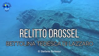 Immersione sul Relitto della Bettolina Tedesca DROSSEL - Relitto Bettolina di Lazzaro (RC) 4K