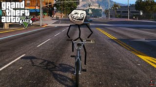 GTA 5 - PLAYING As TROLL FACE | GTA 5 MODS