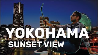 [4K] YOKOHAMA BREATHTAKING SUNSET VIEW || PANORAMIC VIEW OF MINATO MIRAI CITY || EXPLORE JAPAN 🇯🇵