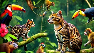 Amazon Jungle Wildlife: Margay, Capybara, Toco Toucan & More