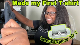 Making My First Shirt with Cricut Explore Air 2 | Cricut Setup | Using EBAY heat Press for 1st time