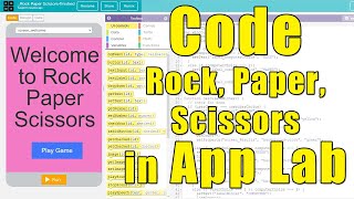 How to Code Rock Paper Scissors in App Lab [ Programming for Beginners]