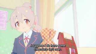 Mahiro giving chocolates on valentine's day