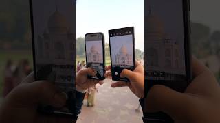 iPhone 15 pro max Vs Samsung S24 Ultra zoom Test at TajMahal #shorts #viral