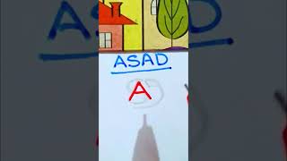 ASAD   Name Logo Design #trending #art #logo #viral #youtubeshorts #shorts