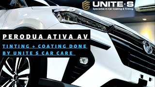 Perodua Ativa Advance D55L Pearl Diamond White Tinted and Coated Done by Unite S Car Care. #Ativa