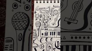 Doodling art for Music lovers #doodleart #musicislife #youtubeviralshorts