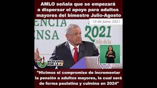 Amlo sobre ayuda para adultos mayores