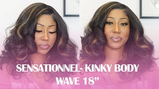 Sensationnel Glueless Synthetic HD Lace Front Wig - 13x6 KINKY BODY WAVE 18" |EBONYLINE.COM