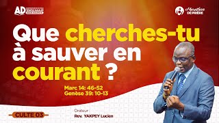 QUE CHERCHES-TU À SAUVER EN COURANT ? - CULTE 3 - DIMANCHE  - 03 - 03 - 2024